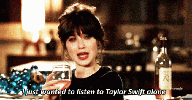 new-girl-jess-break-up-wine-drink-gif-taylor-swift-sad-music